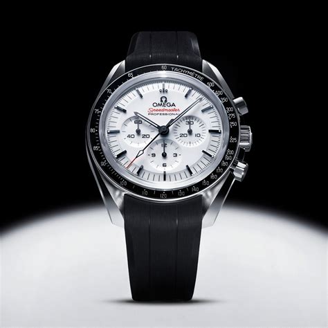 omega moon watch white dial|omega speedmaster reduced white dial.